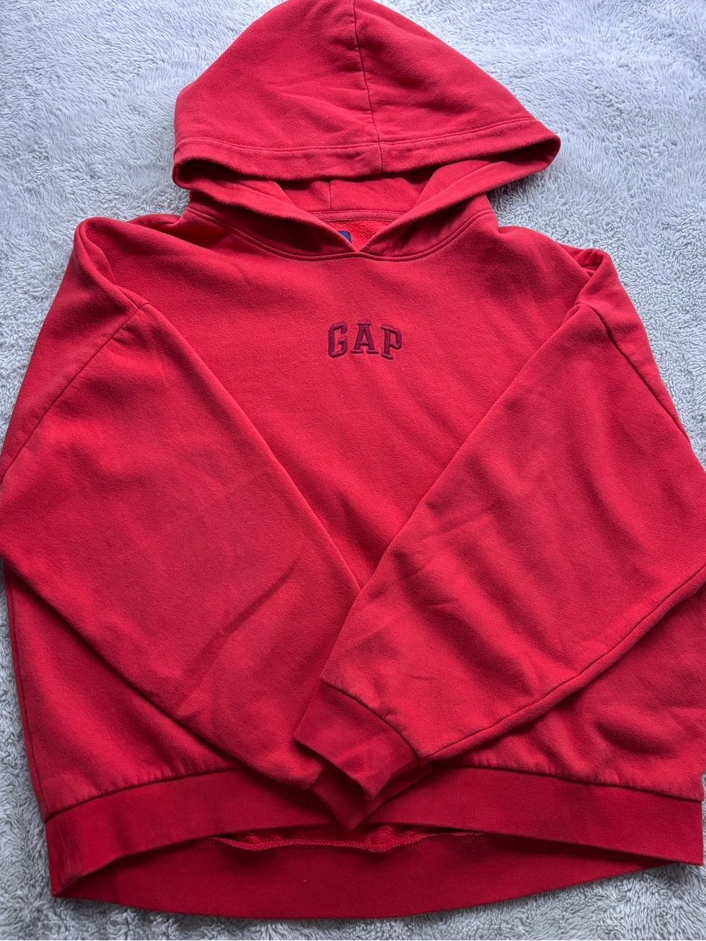 GAP Red Pullover Hoodie with Embroidered Logo